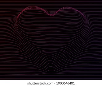 Resumen de la distorsión de la línea cardíaca degradado color de fondo vectorial