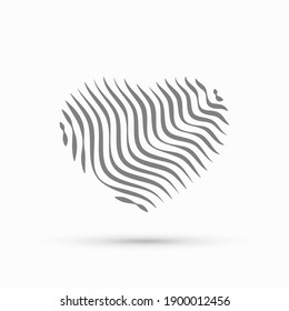 Abstract heart lines, vector illustration