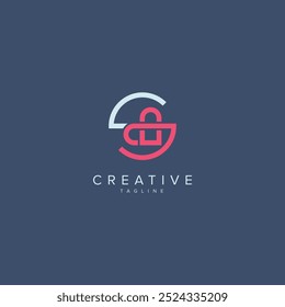 Abstract Heart Logo Design. Initial S Letter Concept.