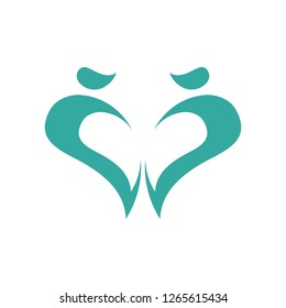 Abstract Heart Logo Design Template. Love And Care Logo Design