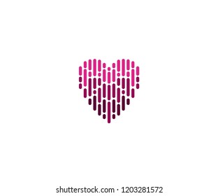 abstract heart logo design vector