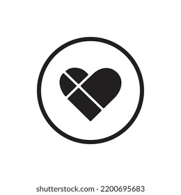 Abstract heart logo design vector template, unique love symbol illustration