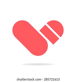 Abstract heart logo template
