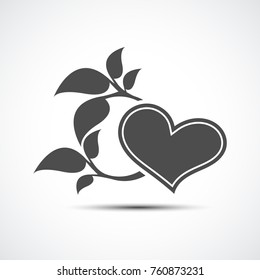 Abstract heart logo template.
