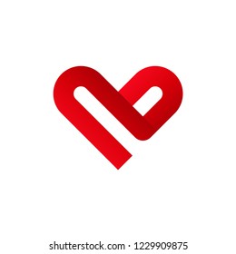 Abstract heart logo template vector icon design