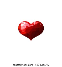 Abstract heart logo vector design element, valentine day concept