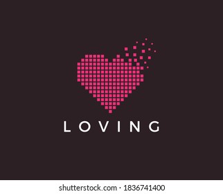 Abstract heart logo. Vector logotype design.