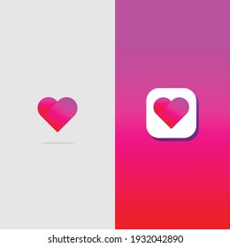 Abstract heart Logotype . Suitable for trademarks, company logos, and others. Vector Illustration
