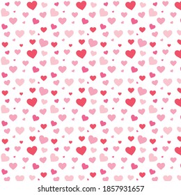 Abstract heart love background pattern pink and red hearts