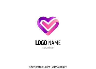 abstract heart or love logo