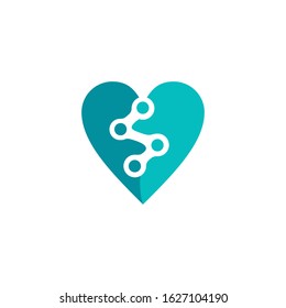 Abstract heart love logo Vector template