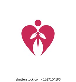Abstract heart love logo Vector template