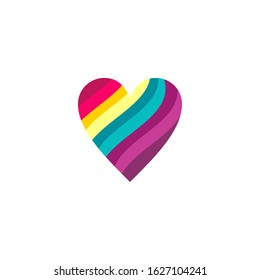 Abstract heart love logo Vector template