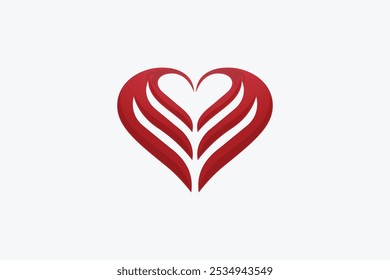 Abstract Heart Love Vector Logo Design Template Inspiration