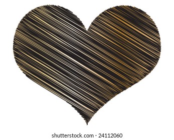 abstract heart made with lines