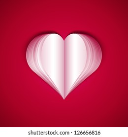 Abstract heart pages design card vector for Valentine's Day