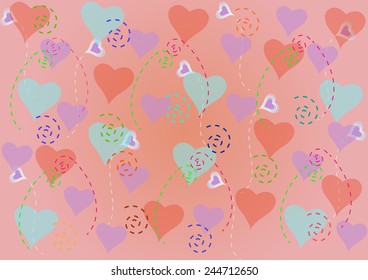 Abstract Heart pattern background  