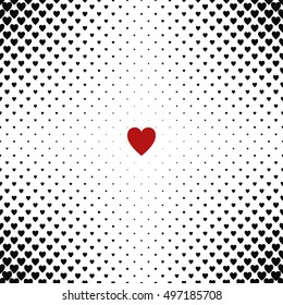 Abstract heart pattern background design - vector illustration