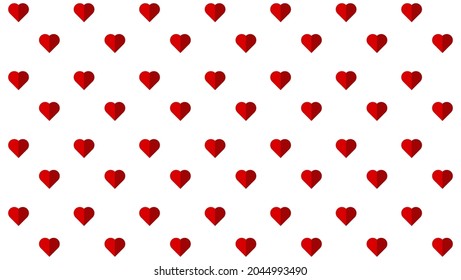 abstract heart pattern background in red color