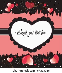 abstract heart pattern design