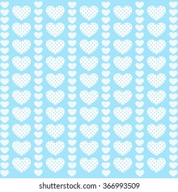 Abstract heart pattern love in blue tones