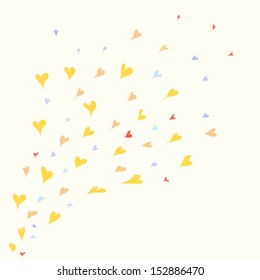 Abstract heart pattern. Vector background. 