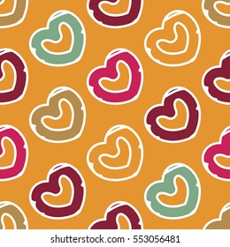 Abstract heart pattern. Vector illustration for romantic nostalgia design. Can be used for wallpaper, cover fills, web page background, surface textures.