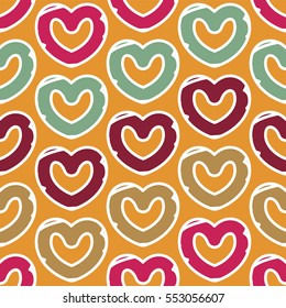Abstract heart pattern. Vector illustration for romantic nostalgia design. Can be used for wallpaper, cover fills, web page background, surface textures.