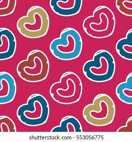 Abstract heart pattern. Vector illustration for romantic nostalgia design. Can be used for wallpaper, cover fills, web page background, surface textures.