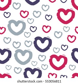 Abstract heart pattern. Vector illustration for romantic nostalgia design. Can be used for wallpaper, cover fills, web page background, surface textures.