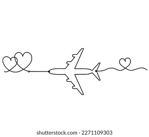 Resumen del corazón con plano como plano continuo sobre fondo blanco. Vector