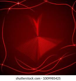 abstract heart. postcard for Valentine's day