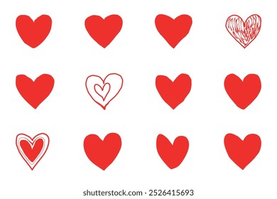 abstract heart pulse designs for romantic and health projects