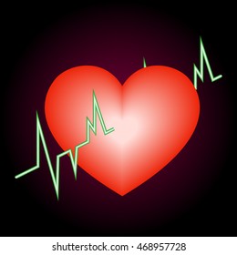 Abstract Heart Rate Background