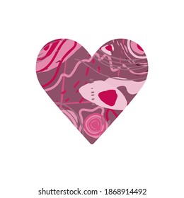 
Corazón abstracto. La silueta roja abstracta en forma de corazón. Diseño para el Día de San Valentín, boda, medicina. Vector 
