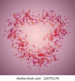 Abstract heart / Romantic red background