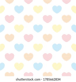 Abstract heart seamless background repeating pattern, wallpaper background, cute seamless pattern background