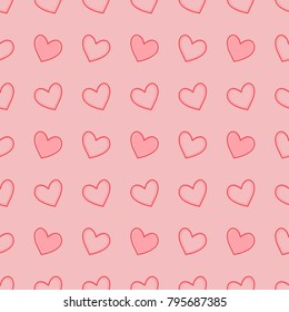 Abstract heart seamless pattern background vector