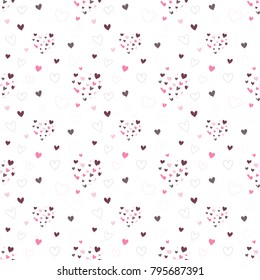 Abstract heart seamless pattern background vector