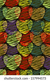 Abstract heart seamless pattern background.Seamless Valentine's Day pattern