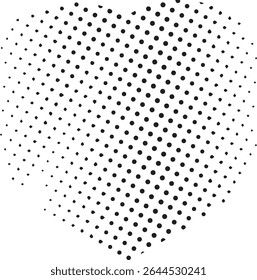 Abstract heart shape dotted pattern design