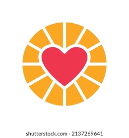 Plantilla de diseño del logotipo de forma de corazón abstracto, símbolo de amor creativo