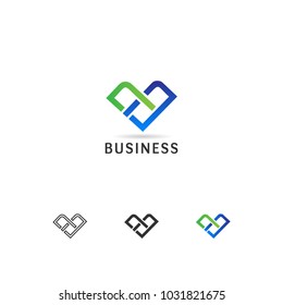 Abstract Heart Shape Logo Sign Symbol Icon