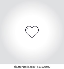 Abstract heart shape outline Vector Icon.