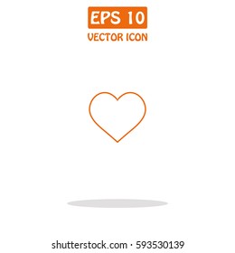 Abstract heart shape outline Vector Icon.