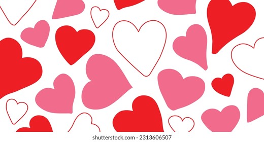 Abstract heart shape pattern background