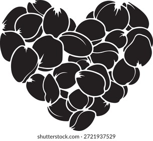 Abstract Heart Shape Silhouette Vector – Love, Romance and Artistic Design