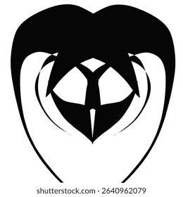 Abstract Heart Shape with Stylized Figures
