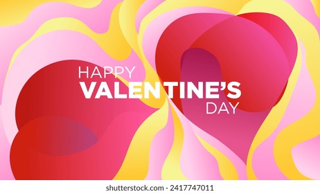 abstract heart shape for valentinesday template vector illustration