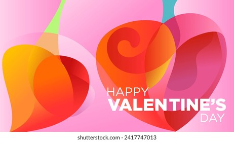 abstract heart shape for valentinesday template vector illustration